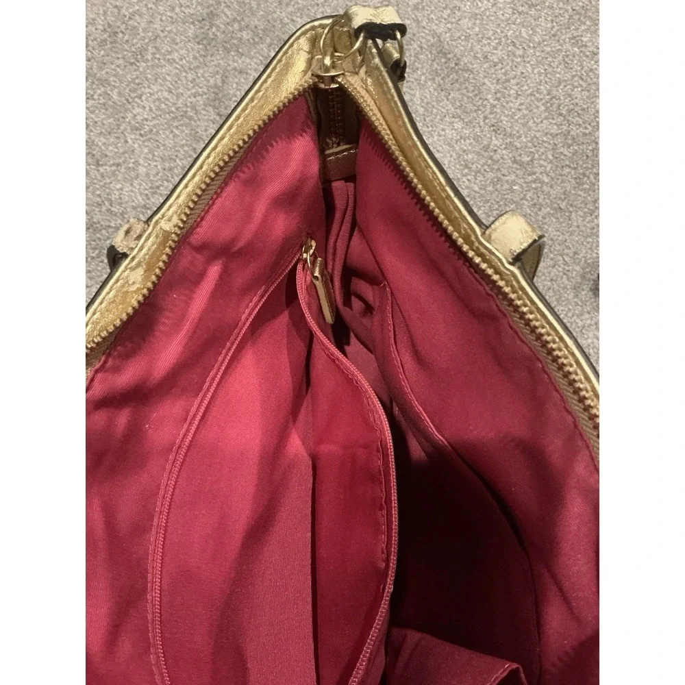 VINTAGE Multicolored Coach Purse Over the Shoulder Bag Y2K Pink‎ & Gold